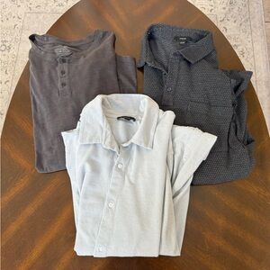 Set of 3 Vince Men’s shirts blue, grey, black XXL